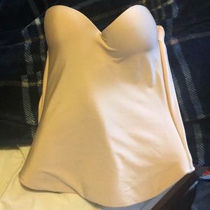 Nude corset with bra clasps